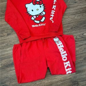 Hello Kitty Red sweater + sweats